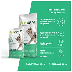 BIO FORM HIGH Premium Adult Lamb CENNAMO sausas maistas šunims, 15 kg — 3 nuotrauka