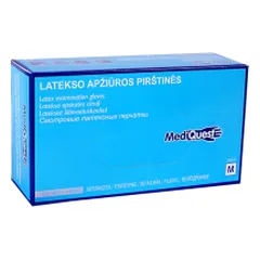 MediQuest lateksinės pirštinės be pudros, XL, 100 vnt. nuotrauka