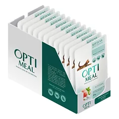 OPTIMEAL Kitten Chicken konservai kačiukams su vištiena, 85g*12vnt.