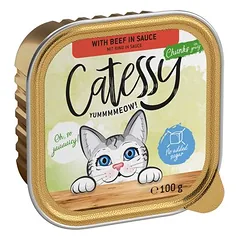 Catessy mišrus rinkinys, lėkštelės, drėgnas maistas katėms 64 x 100 g — 5 nuotrauka