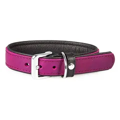 Das Lederband Hundehalsband Vancouver Violet/Black
