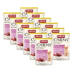 ANIMONDA Carny Kitten Pouch Baby pate 12x85g drėgnas maistas kačiukams