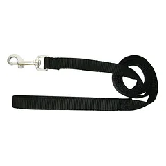 Hamilton Single Thick Leash Short - nailoninis pavadėlis vidutinio dydžio šunims, plotis 122 cm, Czarny / 19mm — 2 nuotrauka