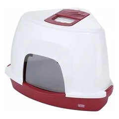 Europet Bernina kampinis uždaras kačių tualetas medio, bordo, su durelėmis ir filtru