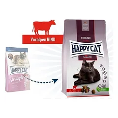 Happy Cat visavertis pašaras sterilizuotoms katėms su jautiena Sterilised Voralpen Rind, 300 g