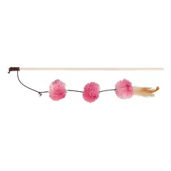 Trixie Žaislas katėms – Žaidimų lazdelė su pomponais 50cm