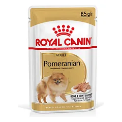 ROYAL CANIN Pomeranian Adult 48x85g šlapias maistas, paštetas suaugusiems mini špicų veislės šunims