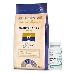 FITMIN Maxi Senior 12kg + LAB-V Immuno Hard - imuniteto stiprinimas šunims ir katėms 45 kapsulės