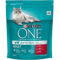 Purina One Cat suaugusiųjų ėdalas katėms su jautiena 800g