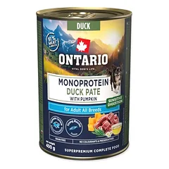 Ontario Monoproteino konservai šunims su antiena ir moliūgais, 400 g — 2 nuotrauka