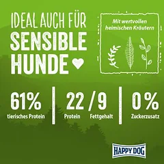 Happy Dog NaturCroq ėriena su ryžiais, sausas maistas šunims — 5 nuotrauka