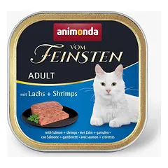 Animonda Vom Feinsten Adult with Salmon and Shrimp – konservai katėms su lašiša ir krevetėmis, 100 g — 2 nuotrauka