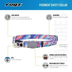 ROGZ FusionCat rožinis antkaklis 11mm 20-31cm — 2 nuotrauka