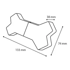Flamingo žaislas šunims Snowy Bone, mėlynos spalvos, L 13,3 x B 7,4 x H 3,8 cm — 4 nuotrauka