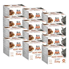 BRIT Care Cat Velvet Mousse Turkey 12 x 80 g – šlapias pašaras su kalakutiena, putėsių konsistencijos, katėms