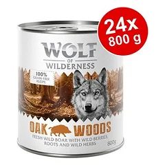Wolf of Wilderness Adult Single Protein drėgnas maistas šunims, ekonominė pakuotė 24 x 800 g
