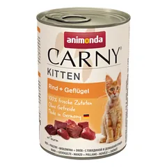 ANIMONDA Cat Carny Kitten skonis: jautiena, paukštiena 6x400g 