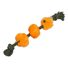 Beeztees Hundespielzeug Seil mit Kürbissen aus Plüsch orange/schwarz