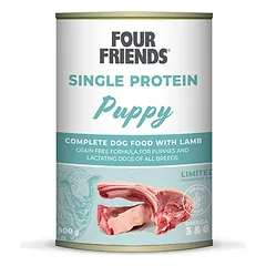 Four Friends Puppy Lamb Single Protein šlapias maistas šuniukams, 400 g