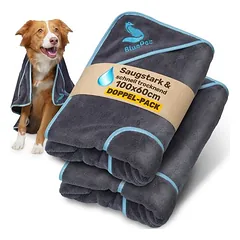 BluePet Hundehandtuch, extra saugstark & schnell trocknend, Handtuch Hund