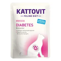 KATTOVIT Feline Diet Diabetes su lašiša 85 g
