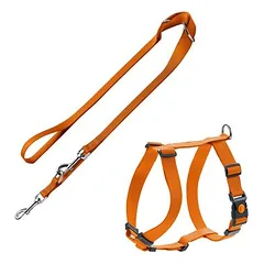 HUNTER rinkinys: petnešos London Vario Rapid + pavadėlis London, oranžinės spalvos, Petnešos dydis M + pavadėlis 200 cm, 15 mm — 3 nuotrauka