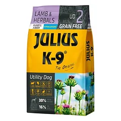 JULIUS K-9 Puppy & Junior su ėriena ir žolelėmis, sausas maistas šunims