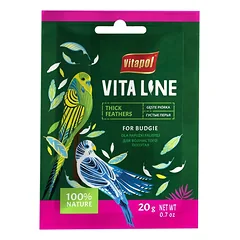 VITAPOL VITALINE Thick feathers banguotosiosms papūgėlėms papildas tankioms plunksnoms 20 g