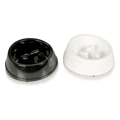 Duvo+ Futternapf Melamine Glossy Anti-Schling schwarz/weiß