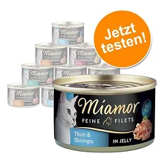 Miamor Feine Filets bandomasis rinkinys 12 x 100 g, drėgnas maistas katėms