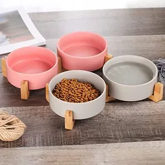 Dvigubas keraminis dubenėlių rinkinys šunims ir katėms Mersjo Gerda 2x400ml — 5 nuotrauka