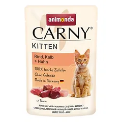 animonda Carny Kitten Pouch 12 x 85 g, drėgnas maistas kačiukams — 3 nuotrauka