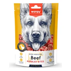 Wanpy Marbled Beef Bites jautienos kąsneliai skanėstai šunims, 100 g