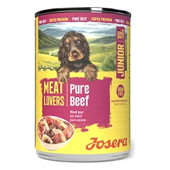 Josera Meat Lovers Junior Pure Beef konservuotas pašaras jauniems šunims su jautiena, 400 g