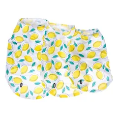 TIAKI Pet & Parent pižama augintiniui ir šeimininkui, citrina, Pižama šeimininkams, dydis S + atitinkami šuns marškinėliai, nugaros ilgis 45 cm — 5 nuotrauka