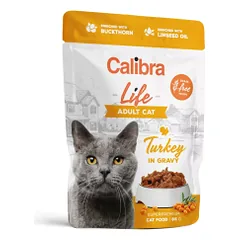 Calibra Cat Life Pouch Adult Turkey drėgnas maistas katėms, 85 g