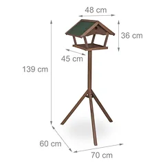 Paukščių lesyklėlė Relaxdays 10038400.0, XXL su stovu, 70 × 139 × 60 cm — 4 nuotrauka