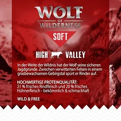 Wolf of Wilderness "Soft - High Valley" su jautiena – begrūdis sausas maistas šunims, > 10 kg — 4 nuotrauka