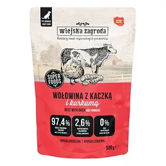 Wiejska Zagroda Dog maišeliai, drėgnas maistas šunims 500 g — 4 nuotrauka