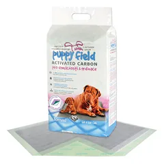 PUPPY FIELD Active Carbon higieniniai paklotai šunims su aktyviąja anglimi, 24 vnt., 60x60 cm