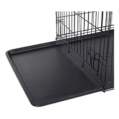 Metalinis dviejų durų narvas šuniui 91 x 64 x 58 cm XL dydžio, juodos spalvos — 4 nuotrauka