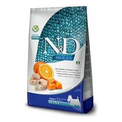 Farmina N&D Dog Ocean Mini Adult su menke, sausas maistas šunims 7 kg