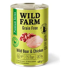 WILD FARM Premium Grain Free Wild Boar and Chicken 400g - kačių maistas be grūdų