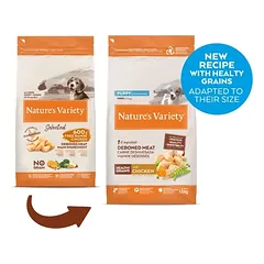 Nature’s Variety Healthy Grain Puppy Mini su vištiena – sausas maistas mažų veislių šuniukams, 1,5 kg.
