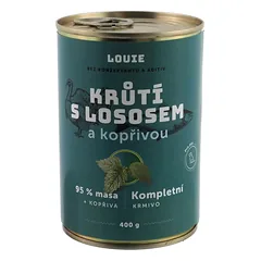 Louie – konservai šunims su kalakutiena, lašiša ir dilgėlėmis, 400 g