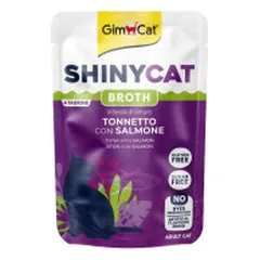 GimCat ShinyCat Pouch in Broth konservai su tunu ir lašiša katėms photo