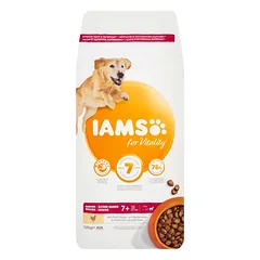 IAMS sausas pašaras Vitality vyresniems didelių veislių šunims, su vištiena 12kg 