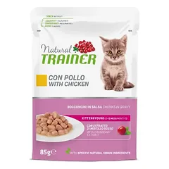 Natural Trainer Cat Kitten Chicken konservai kačiukams 85g 12vnt