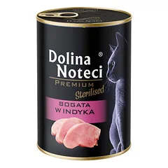 DOLINA NOTECI Premium sterilizuotoms katėms su kalakutiena 400g