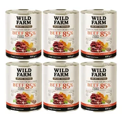 WILD FARM PURE MONO Jautiena, moliūgai ir kvinoja 6x800 g vienos rūšies baltymų šunų maistas